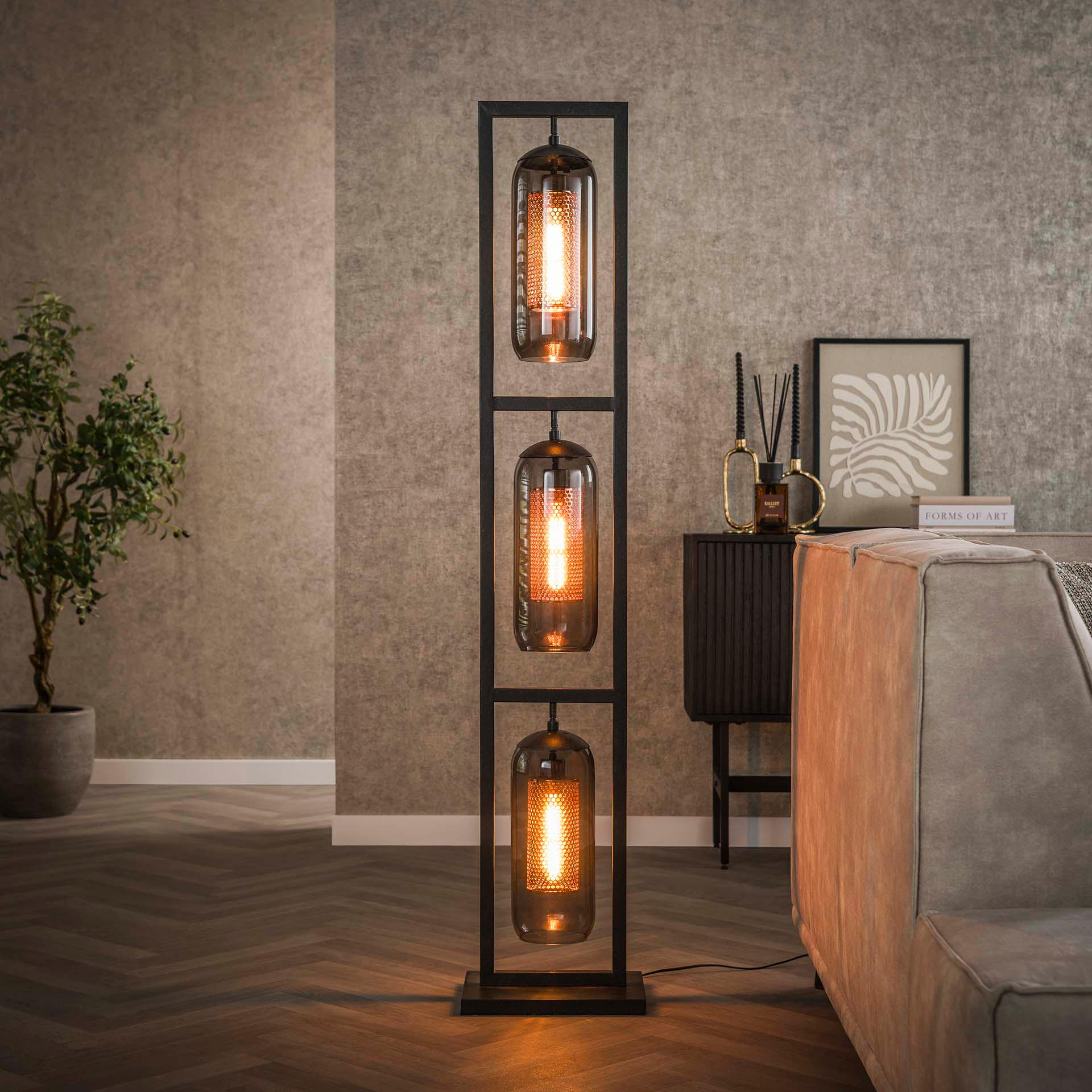 STEHLEUCHTE Toms Grau 23/32/158 cm - Grau, Metall (23/32/158cm) - Hoyz Collection