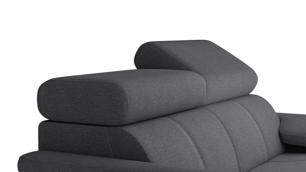 SOFA TAUNUS 2-Sitzer, dunkelgrau - Dunkelgrau/Schwarz, Holzwerkstoff/Textil (141/80/102cm) - Courtois Laville