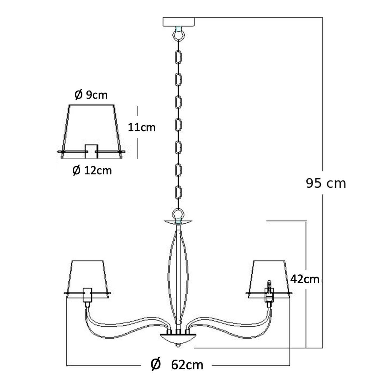 KRONLEUCHTER Matane, Transparant, 42cm - Transparent, Glas (42/62/42cm) - KOSILUM