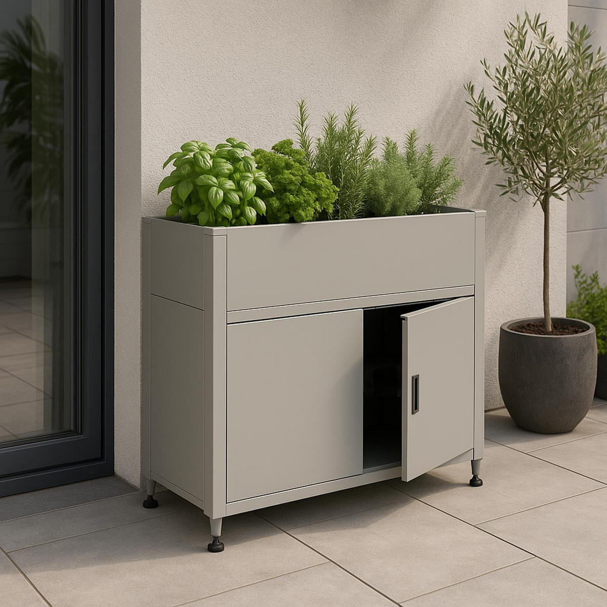 HOCHBEET Grau - Grau, Metall (101/91/51cm) - MCW