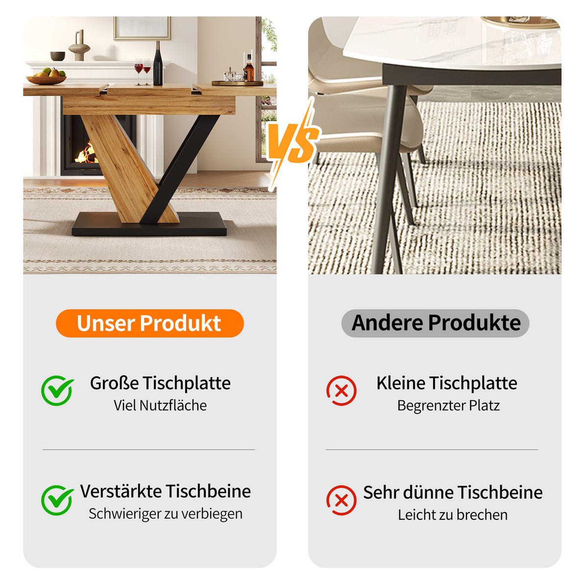AUSZIEHTISCH Holzoptik 120-160/75/75,5 cm - Naturfarben, Holz (75/120/75.5cm) - PANGIVO