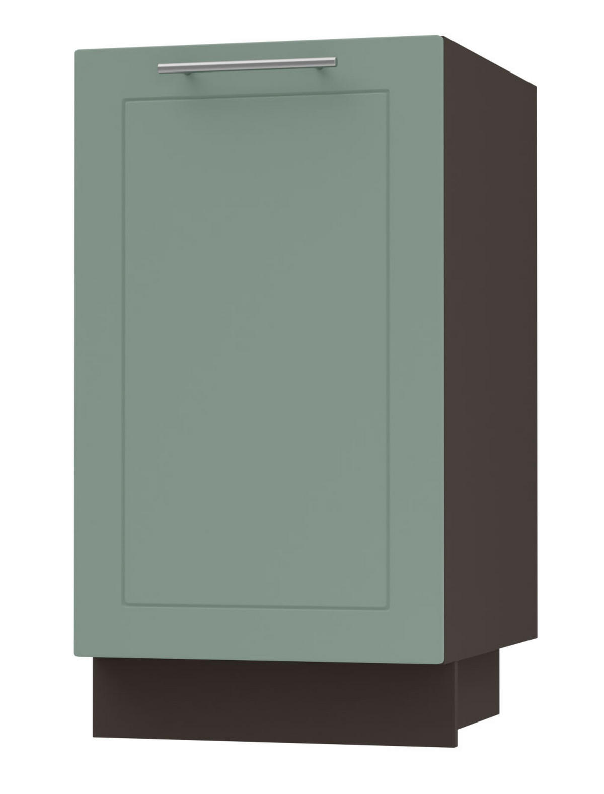 KÜCHENUNTERSCHRANK Kvantum D1D/45 Mint Matt / Lava Matt 45 / 50 / 82cm - Dunkelgrau/Mintgrün, Holz/Holzwerkstoff (45/82/50cm) - Feldmann-Wohnen