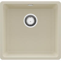 SPÜLBECKEN Venedig Slim Easy, 2-er set Beige 46/44 cm 1 Becken + Ablauf-Set ab 50er Unterschrank - Chromfarben/Beige, Kunststoff (46/20/44cm) - Primagran