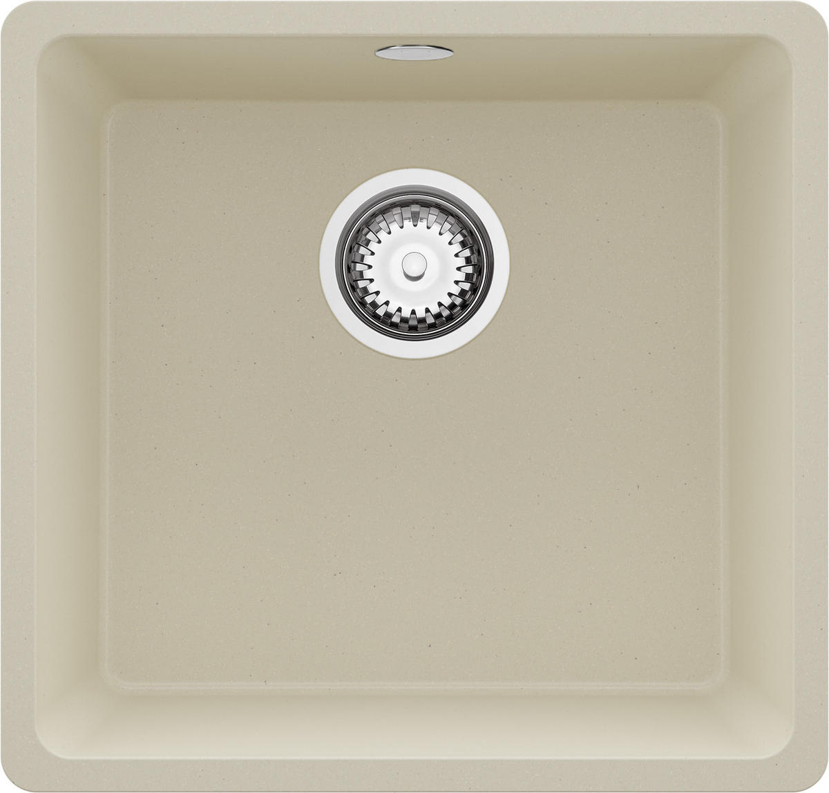 SPÜLBECKEN Venedig Slim Easy, 2-er set Beige 46/44 cm 1 Becken + Ablauf-Set ab 50er Unterschrank - Chromfarben/Beige, Kunststoff (46/20/44cm) - Primagran