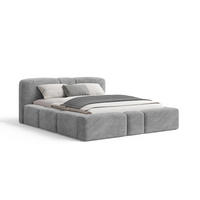 POLSTERBETT Monte200x200 cm- Bettkasten und Stauraum - Doppelbett mit Stabilem Metallrahmen - Monte-Stoff- Dunkelgrau - Dunkelgrau, Holzwerkstoff (200/200cm) - Chilly
