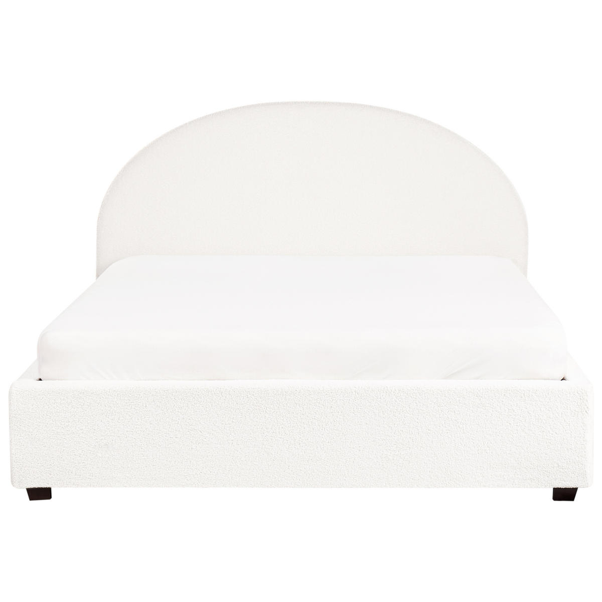 BETT mit Stauraum 160/200 cm Cremeweiß Vaucluse - Weiß, Textil (160/200cm) - Beliani