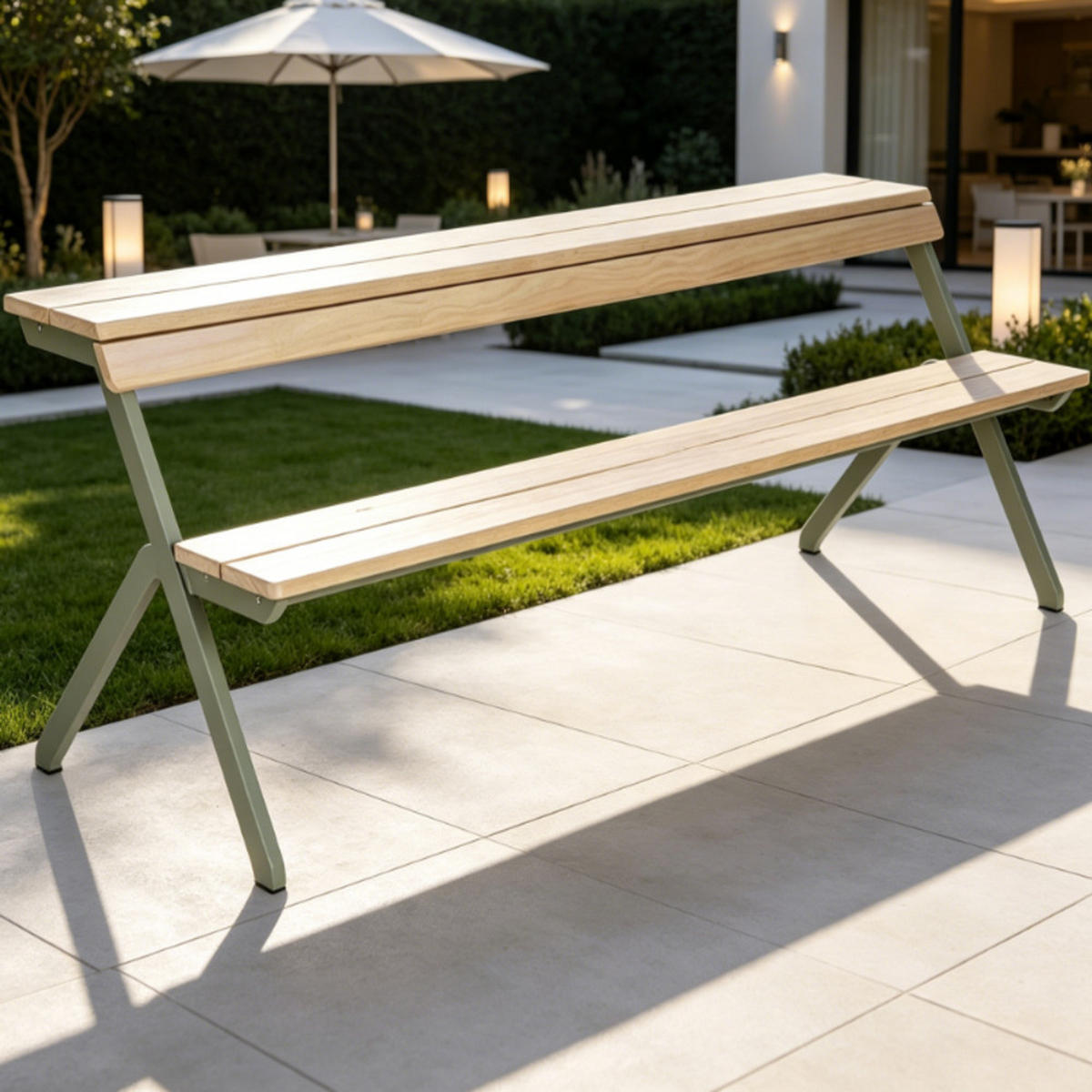 GARTENSTÜHLE - Hellgrün, Metall (75/76/120cm)