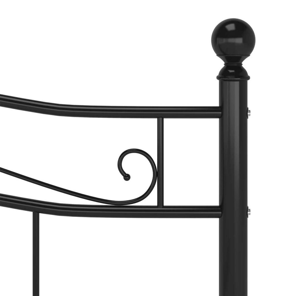 BETT Schwarz Metall 140/200 Cm - Schwarz, Metall (140/200cm) - vidaXL