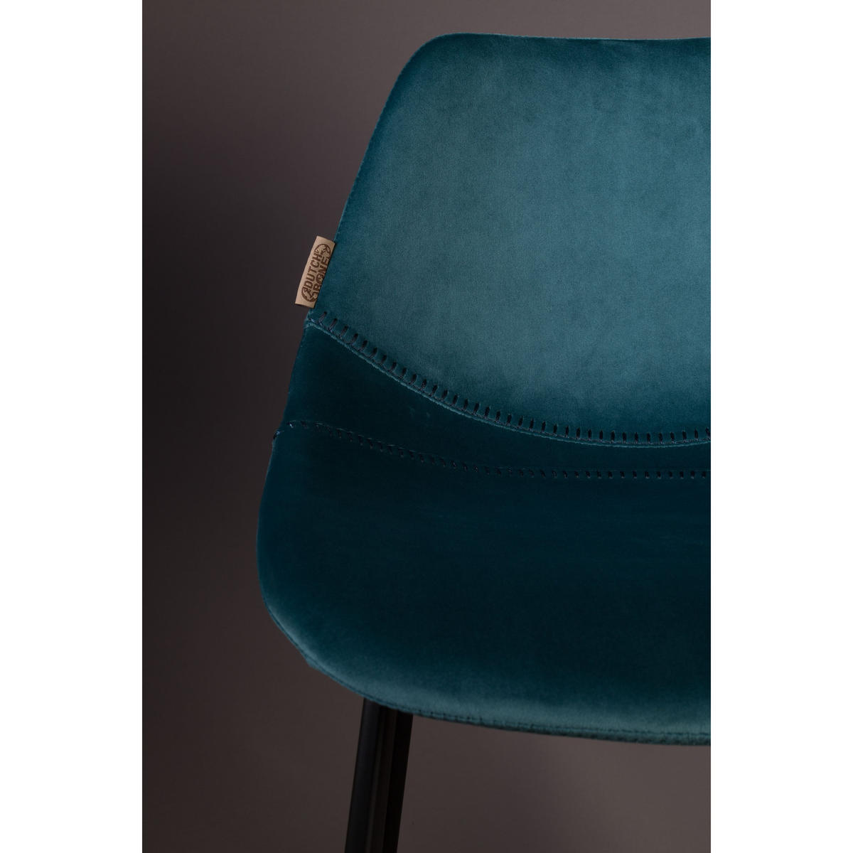 BARHOCKER Franky Rückenlehne 65 cm Blau - 2 er Set - Blau, Textil (45/91/52cm) - Dutchbone