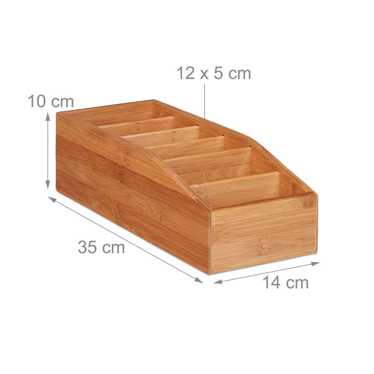 AUFBEWAHRUNGSBOX - Hellbraun, Holz (35/14/10cm) - Relaxdays