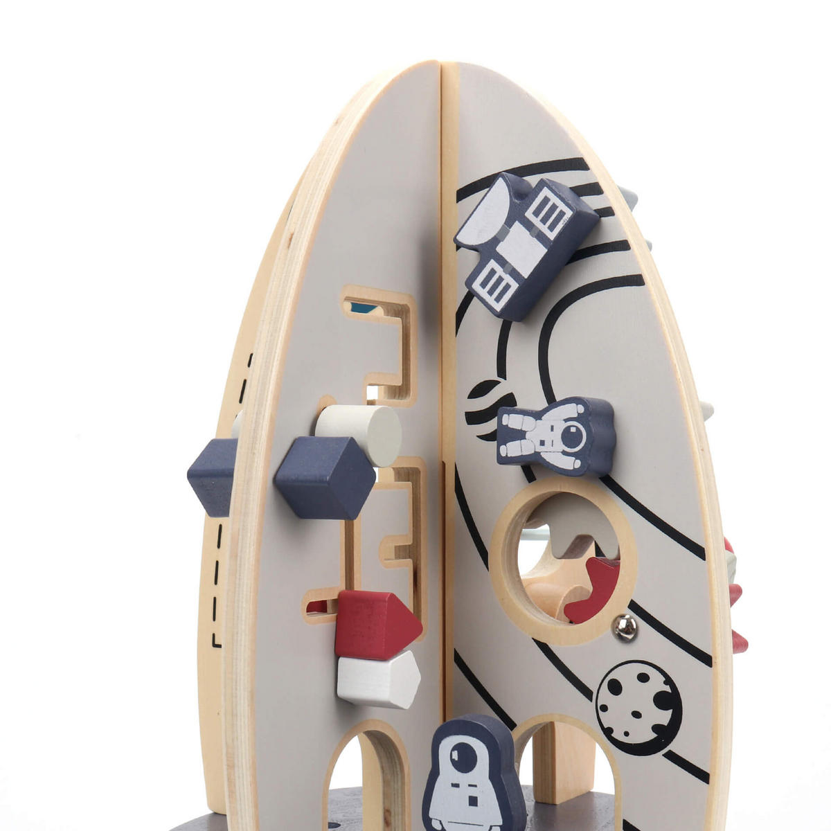 HOLZSPIELZEUG WELTRAUMRAKETE 22/22/30 cm - Multicolor, Holz (22/22cm)