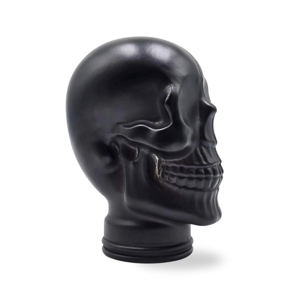 KOPFHÖRERSTÄNDER TOTENKOPF Glas M01 schwarz - Schwarz, Glas (19/26/19cm) - DESIGN DELIGHTS