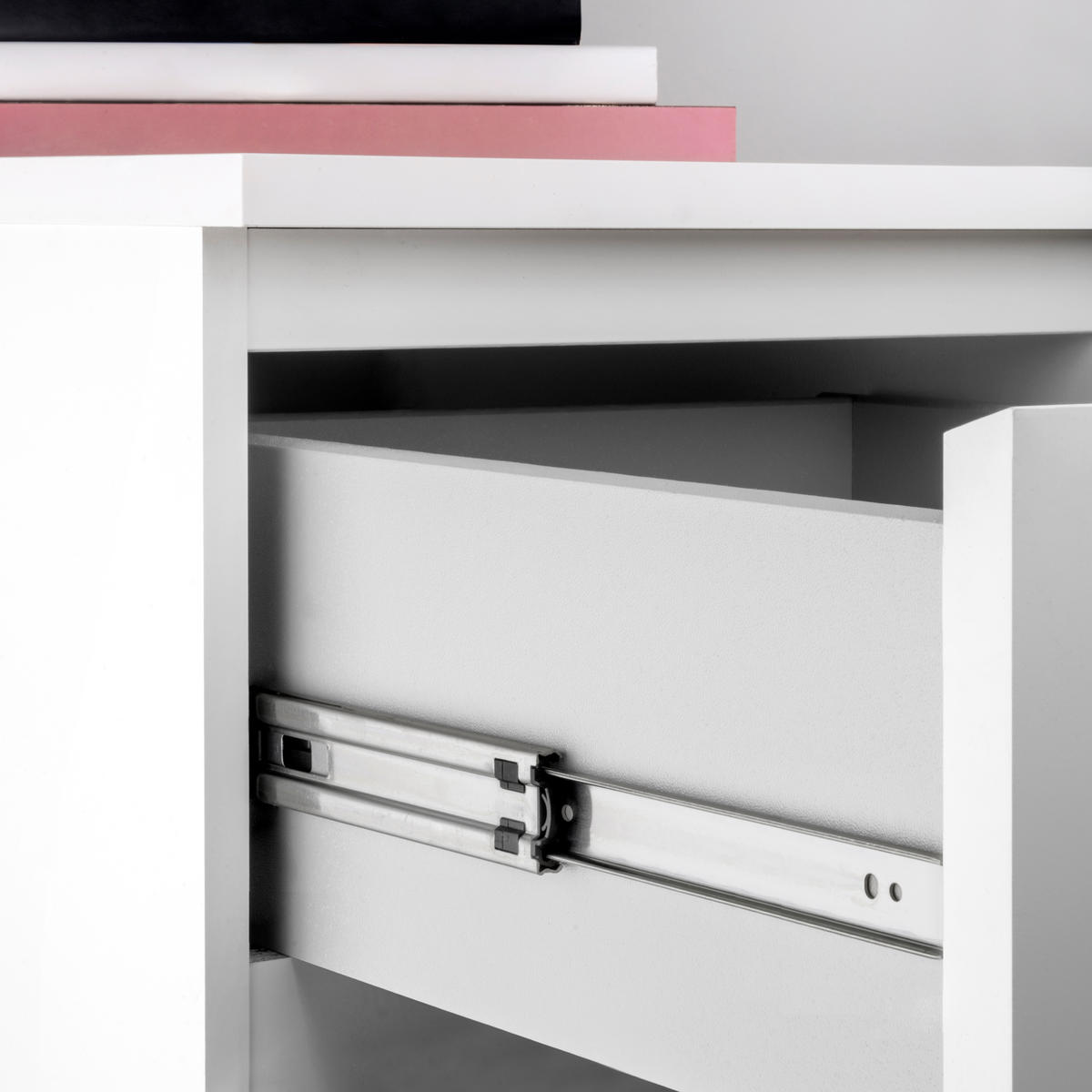 KUGELFÜHRUNGEN für Schwerlastschubladen, Vollauszug, Höhe 51mm 4er-set - Zinkfarben, Metall (1.27/6/40cm) - EMUCA