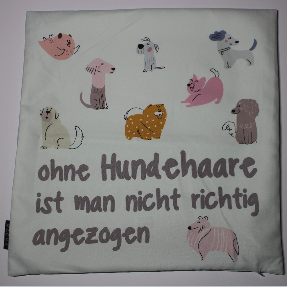 KISSENHÜLLE TIERISCH - Mintgrün, Textil (45/45cm) - Magma Heimtexx