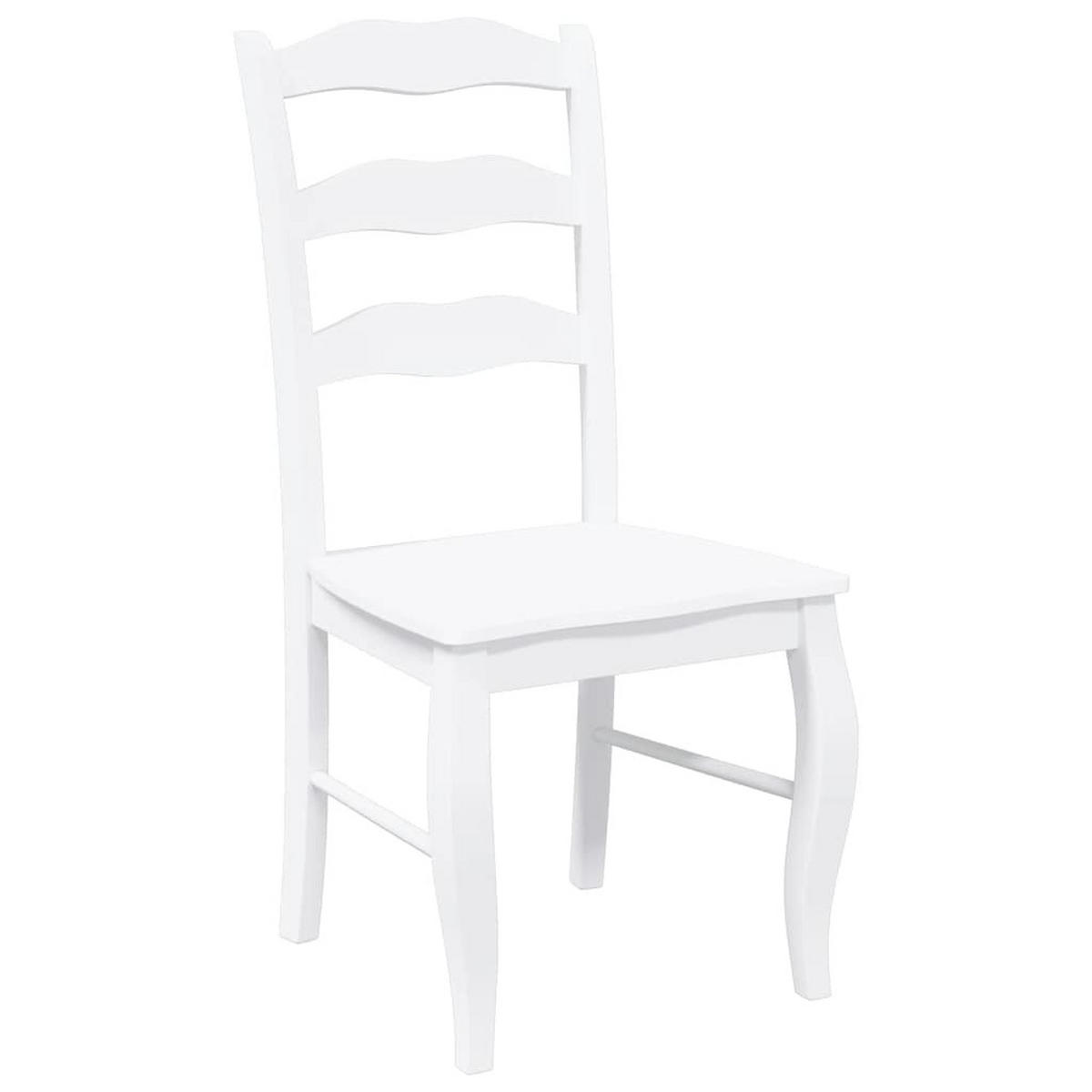 ESSZIMMERSTÜHLE Resz 2er-Set Weiß - Weiß, Holz (48/99/53.5cm) - DELUKE