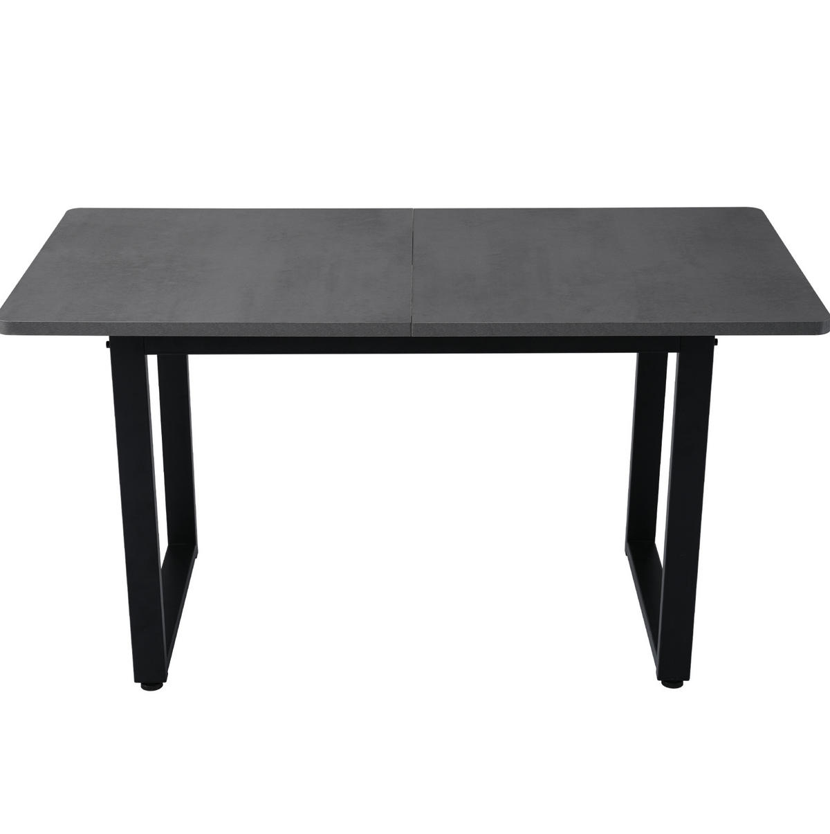ESSTISCH im Industriestil in Schwarz/Grau mit Stahlgestell und großzügiger Tischplatte,140/70/75 cm - Schwarz, Holzwerkstoff (140/70/75cm) - Flora Grace