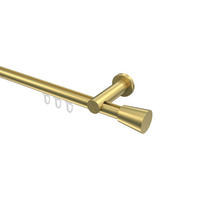 GARDINENSTANGE INNENLAUF Platon Sitra 520 cm (geteilt in 4 x 130 cm), 1-läufig, 20 mm Ø Messing-Optik - Messingfarben, Metall (520cm) - INTERDECO