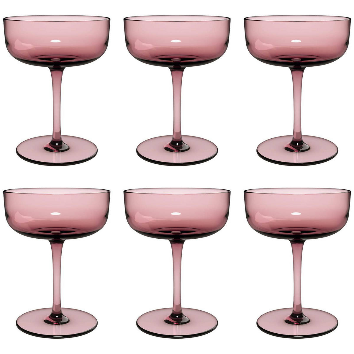 SEKTSCHALEN / DESSERTSCHALEN Like Glass Grape 100 ml 6er Set - Pink, Glas (0.1L) - like.Villeroy & Boch