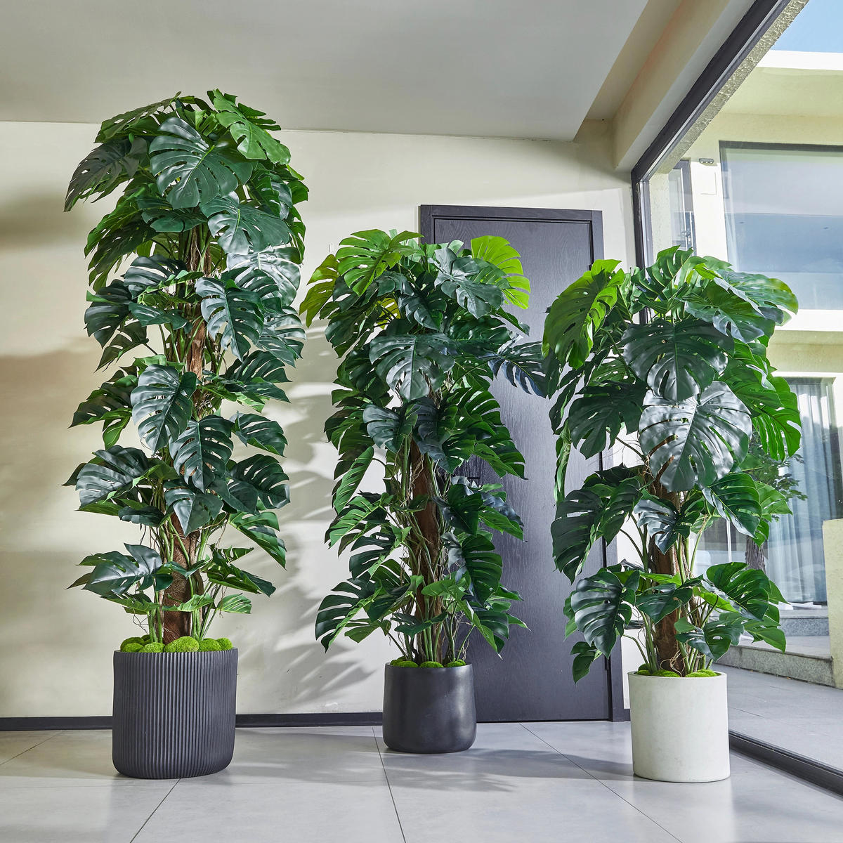 KUNSTPFLANZE Künstlicher Split-Philodendron – Zephira 160 cm - Grün, Kunststoff (160cm) - aplanta