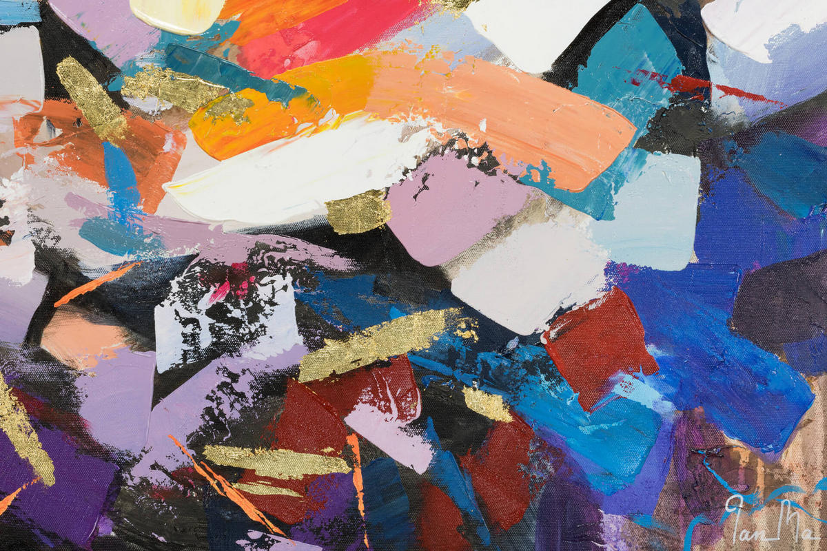 ACRYLBILD HANDGEMALT 60/90 cm - Multicolor, Holz/Textil (60/90cm) - KUNSTLOFT