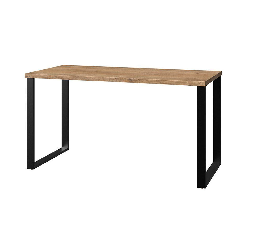 SCHREIBTISCH Liverpool Plankeneiche / graphit 140 / 70 / 74cm - Eichefarben/Graphitfarben, Holz/Holzwerkstoff (70/140/74cm) - Wimex