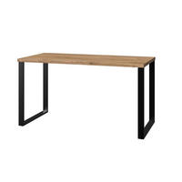 SCHREIBTISCH Liverpool Plankeneiche / graphit 140 / 70 / 74cm - Eichefarben/Graphitfarben, Holz/Holzwerkstoff (70/140/74cm) - Wimex
