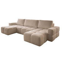 WOHNLANDSCHAFT U-Form Beige WOLKS - Beige, Textil (340/90/165cm) - Compleo24