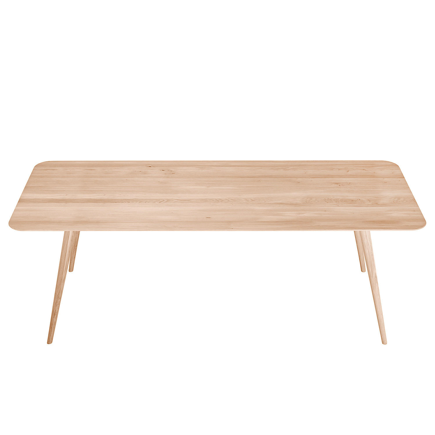 ESSTISCH - Massivholz - Eichefarben, Holz (90/220/75cm) - home24