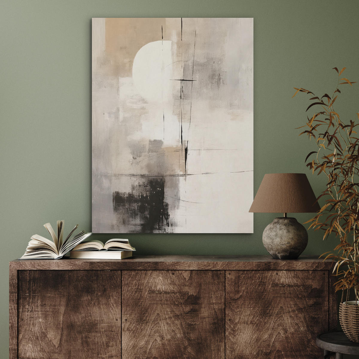 AKUSTIKPANEEL Abstrakt - Kunst - Grau 60x80 cm - Hellgrau, Textil (60/0.9/80cm) - MuchoWow