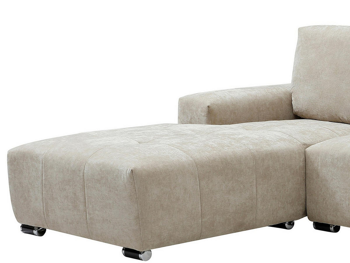 ECKSOFA - Ecke links - Stoff Beige - MICHELIA - Beige, Textil (268/174cm) - Vente-Unique