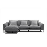ECKSOFA WINTER 4-Sitzer, grau - Schwarz/Grau, Holzwerkstoff/Textil (158/269cm) - Courtois Laville