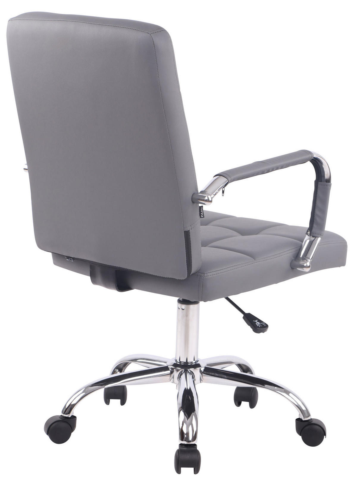 DREHSTUHL Lederlook Grau - Grau, Textil/Metall (59/91/63cm) - CLP