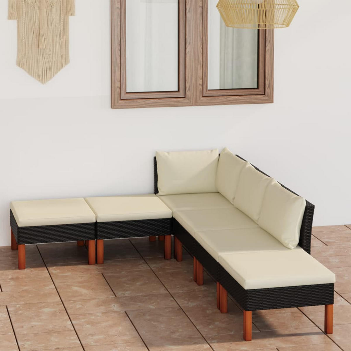 GARTENSET Redpath 6-teilig - Schwarz, Metall - Nettlife