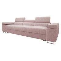 SCHLAFSOFA Torezio 3 Bis Cord - Hellrosa, Holz/Textil (263/90/102cm) - MIRJAN24