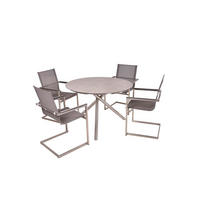 GARTEN-SITZGRUPPE Hakon 5-teilig Gartenmöbel-Set - Grau, Kunststoff - DELUKE