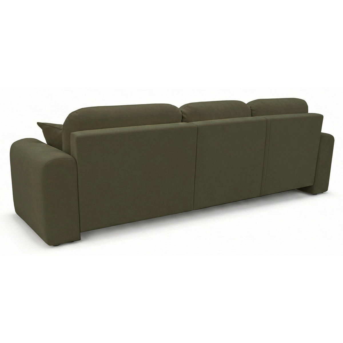 ROHOVÁ SEDAČKA Olido olivově zelený samet - černá/olivově zelená, textil/plast (245/150cm) - Selsey