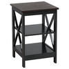 BEISTELLTISCH schwarz quadratisch 40/40 cm Foster - Schwarz, Holzwerkstoff (40/40/60cm) - Beliani