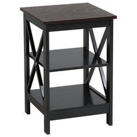 BEISTELLTISCH schwarz quadratisch 40/40 cm Foster - Schwarz, Holzwerkstoff (40/40/60cm) - Beliani