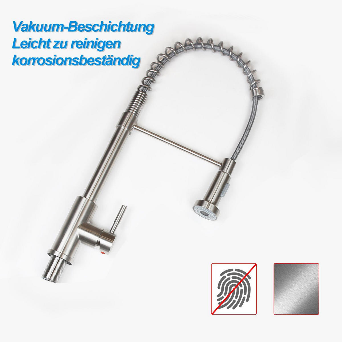 KÜCHENARMATUR Tauvin 5/55/25 cm - Silberfarben, Metall (5/55/25cm) - ZMH