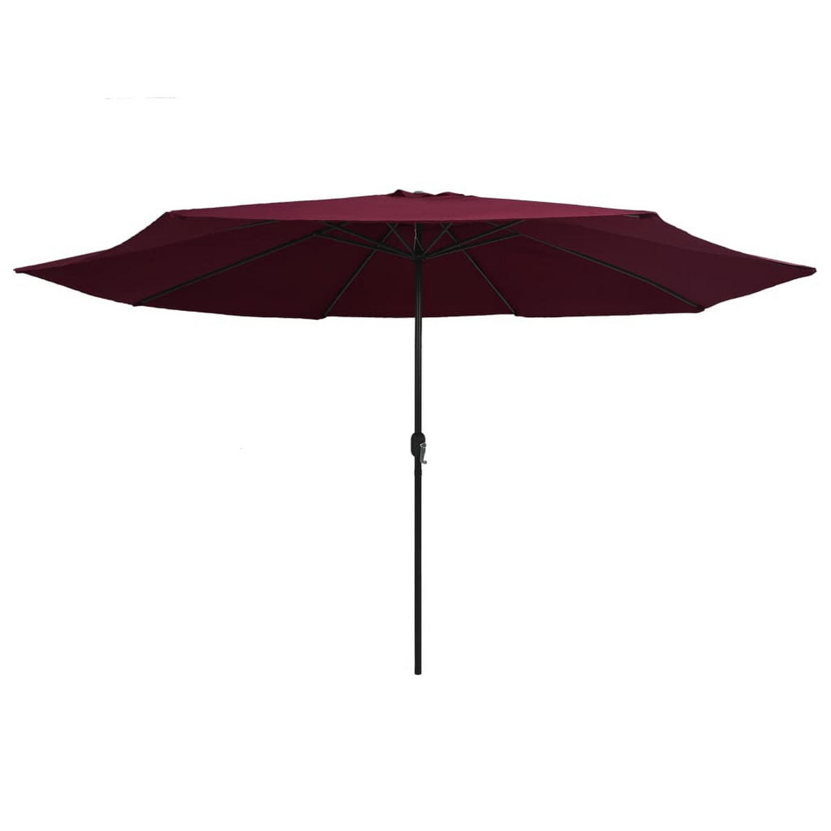 SONNENSCHIRM mit Metall-Mast 390 cm Bordeauxrot - Rot, Textil (390/390cm) - furnicato
