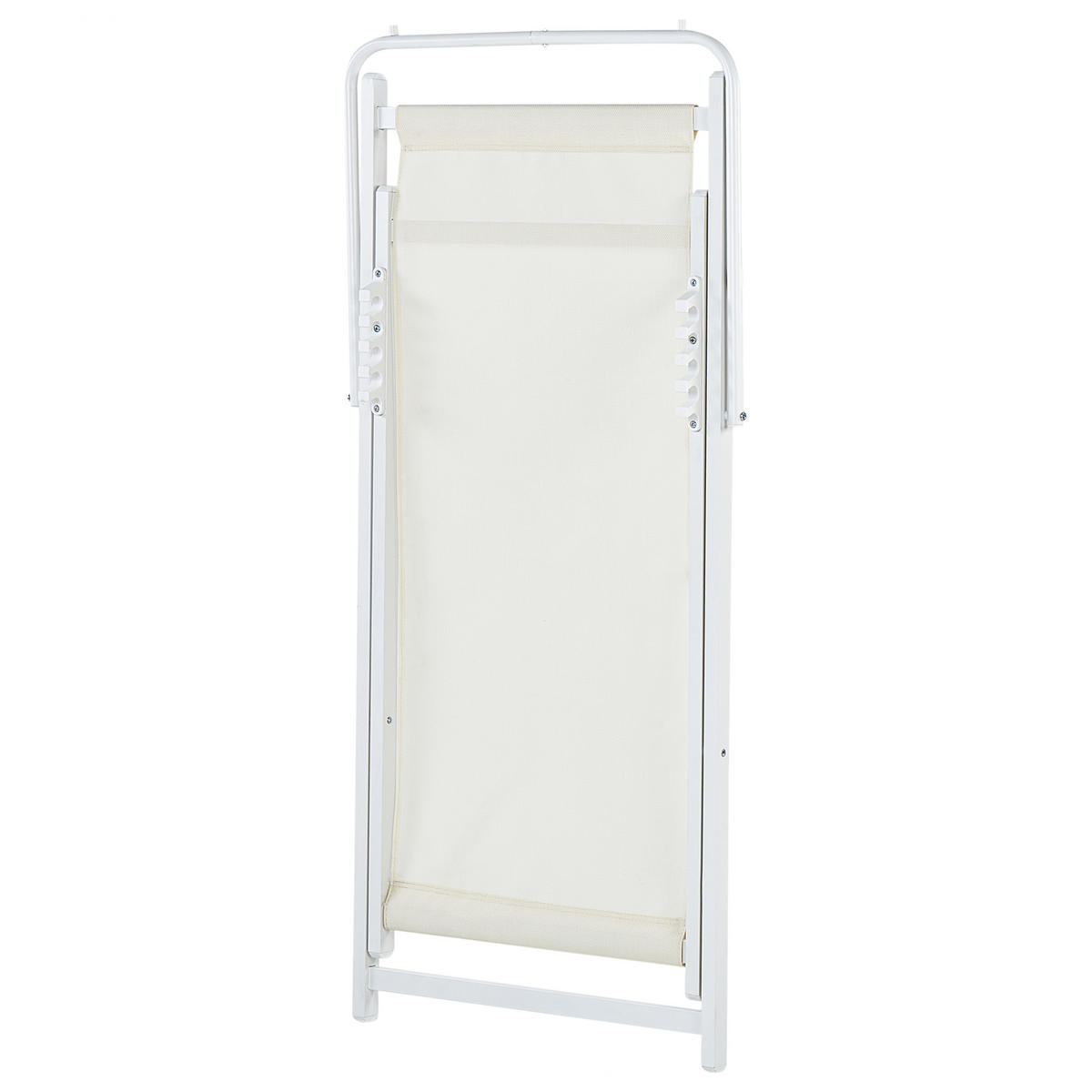 GARTENSTUHL Beige Locri II - Beige/Weiß, Metall (60/79/95cm) - Beliani
