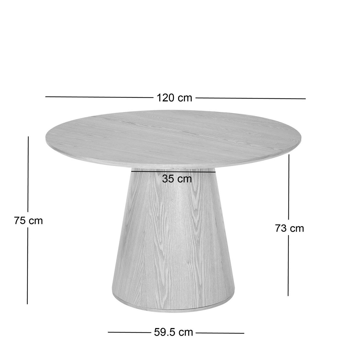 ESSTISCH Rund Braun 120 x 120 x 75 (cm) - Braun, Holz (120/120/78cm) - Nordlys