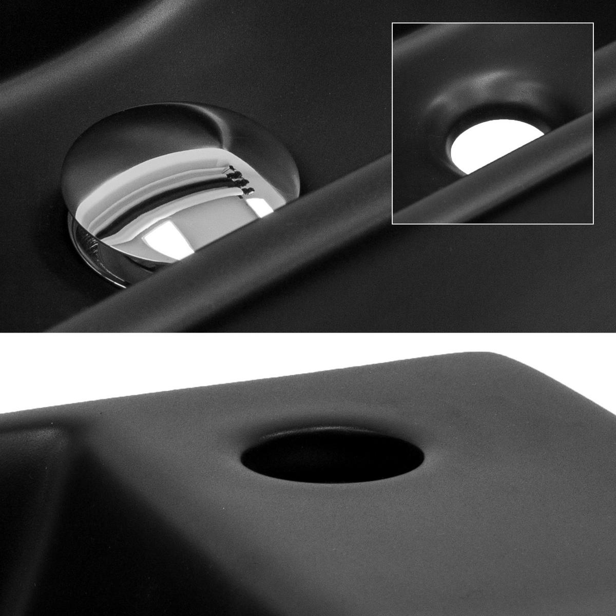 WASCHBECKEN - Schwarz, Keramik (20.5/12.5/35.5cm) - ML-DESIGN