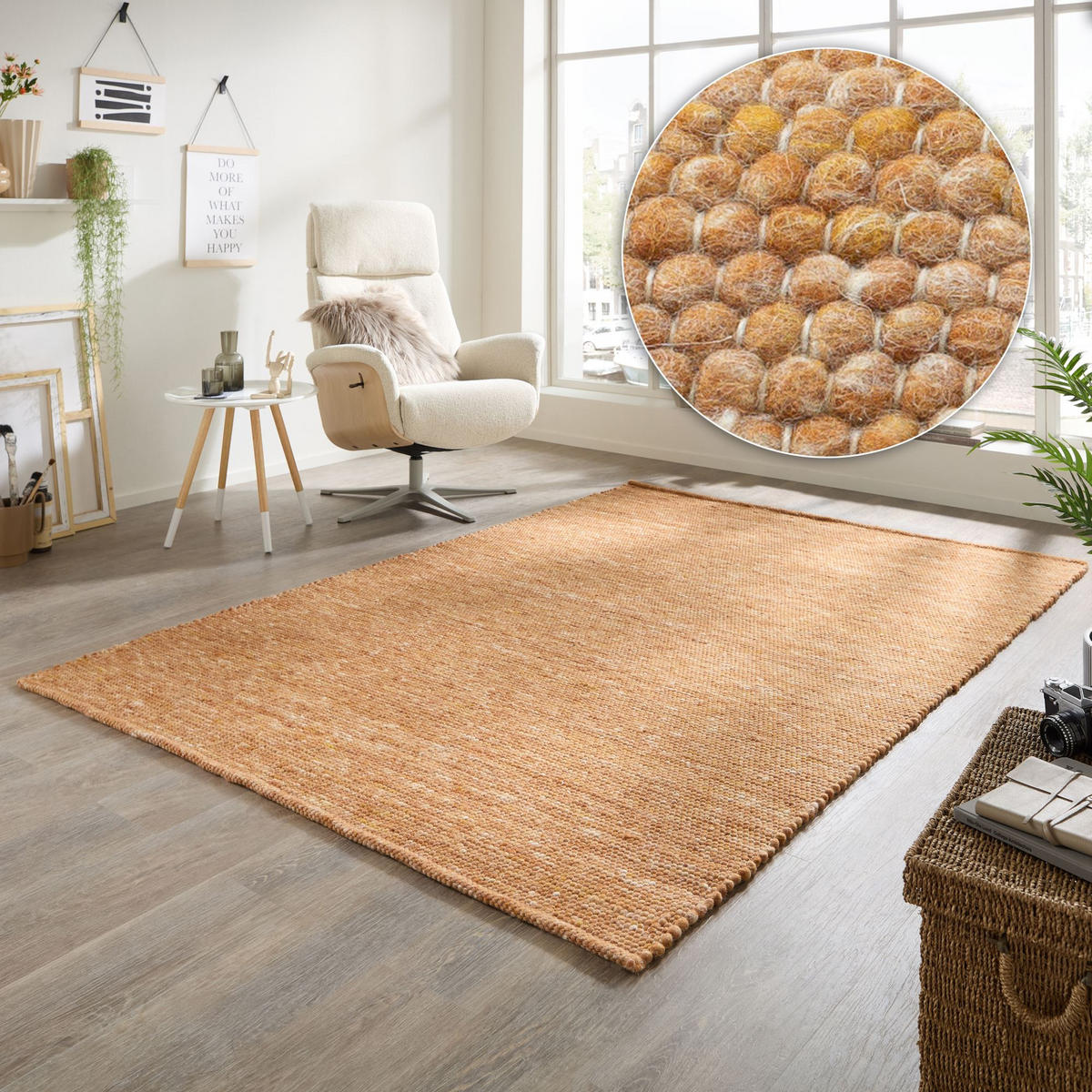 HANDWEBTEPPICH Atlas 70x140 cm - Terra cotta, Textil (70/140cm) - Rug and Roll