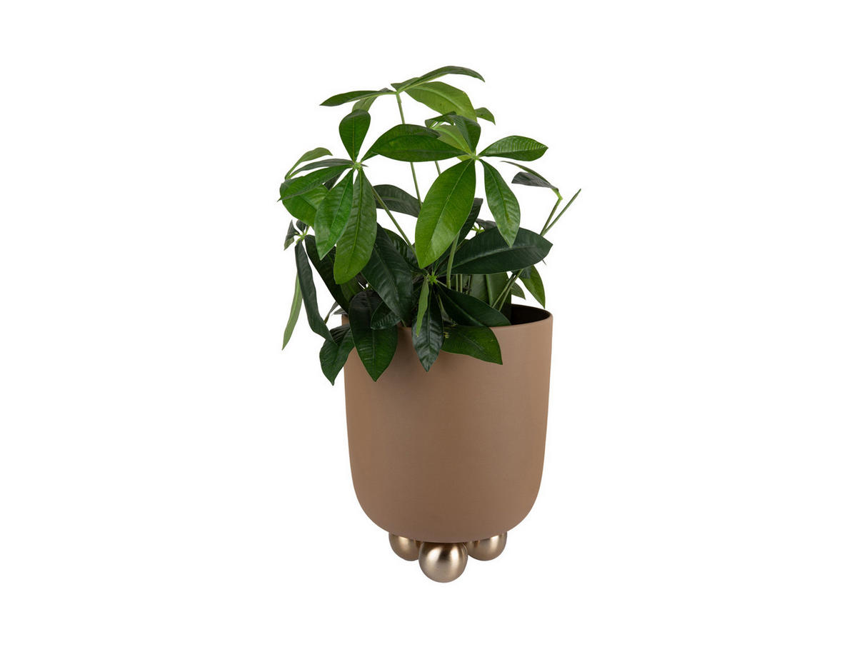 BLUMENTOPF Estilo Braun Ø26/32 cm - Braun, Metall (32cm) - Present Time