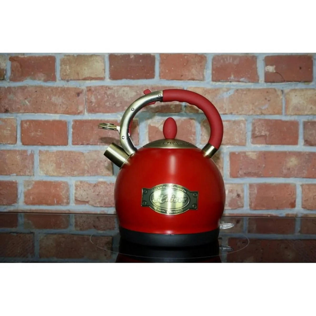 WASSERKOCHER WK 2000 RotEm, Bordeaux, Kontroll LED 2L - Bordeaux, Metall (22/23/27cm) - Kaiser Küchengeräte