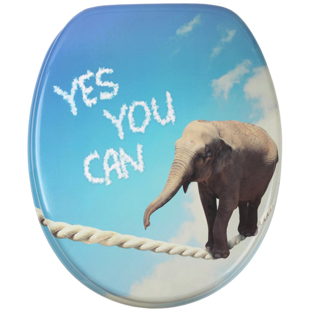 WC-SITZ mit Absenkautomatik Yes you can - Blau, Holzwerkstoff (38/6/47cm) - Sanilo