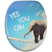 WC-SITZ mit Absenkautomatik Yes you can - Blau, Holzwerkstoff (38/6/47cm) - Sanilo