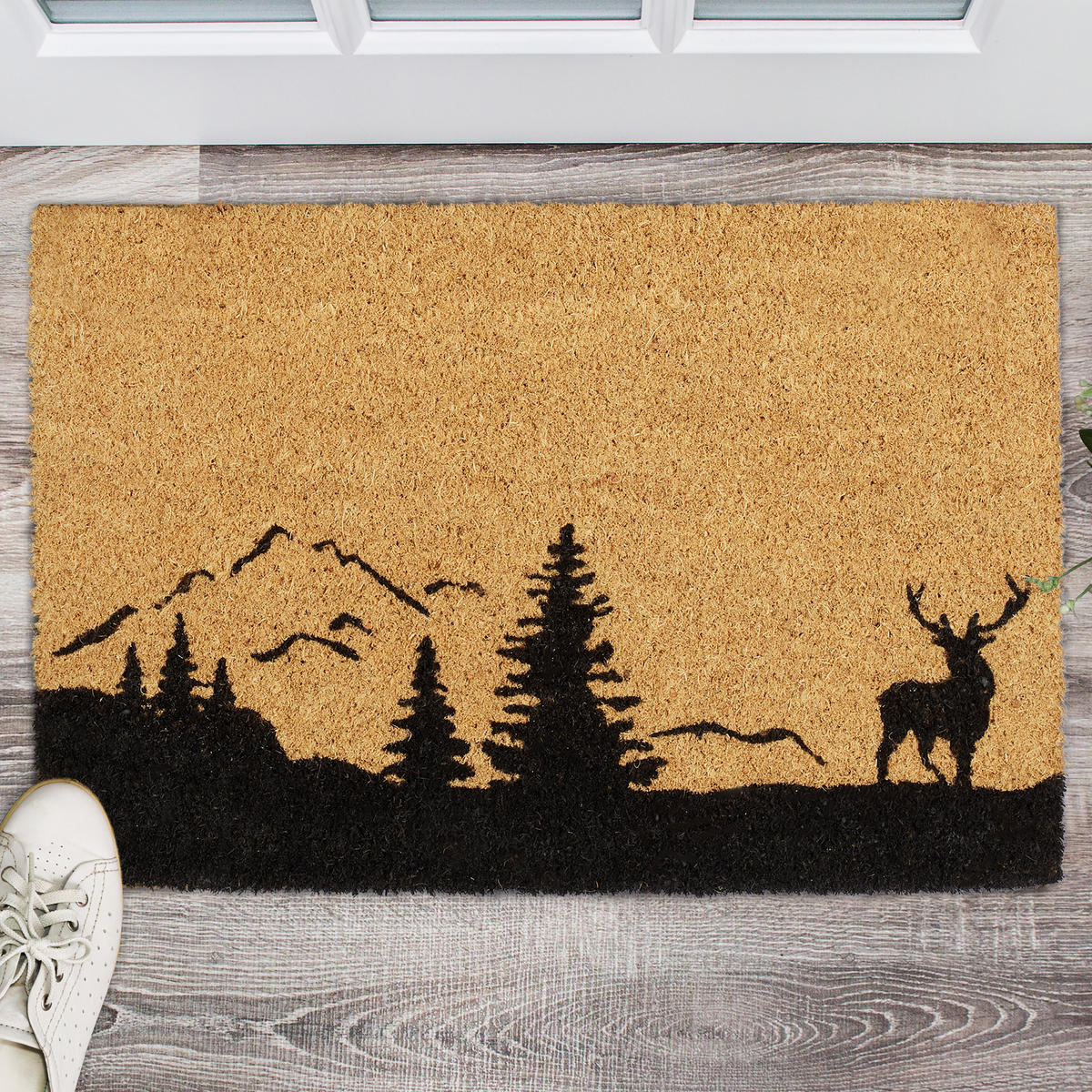 FUSSMATTE - Hellbraun, Kunststoff/Textil (60/40cm) - Relaxdays