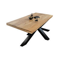 ESSTISCH RIO - Schwarz/Naturfarben, Holz/Metall (100/200/77cm) - SAM